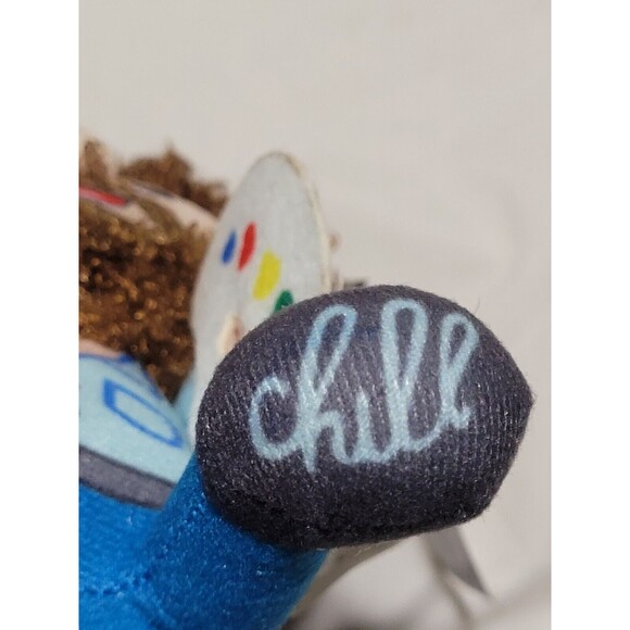 Bob Ross With Paint Brush And Pallette Fiesta Plush 6.5" Stuffed Animal - Picture 14 of 16